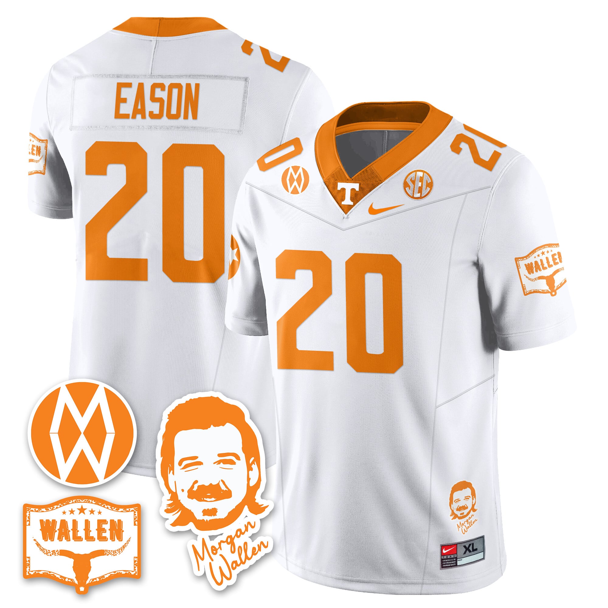 Men's Tennessee Volunteers Morgan Wallen 2025 Jersey - All Stitched