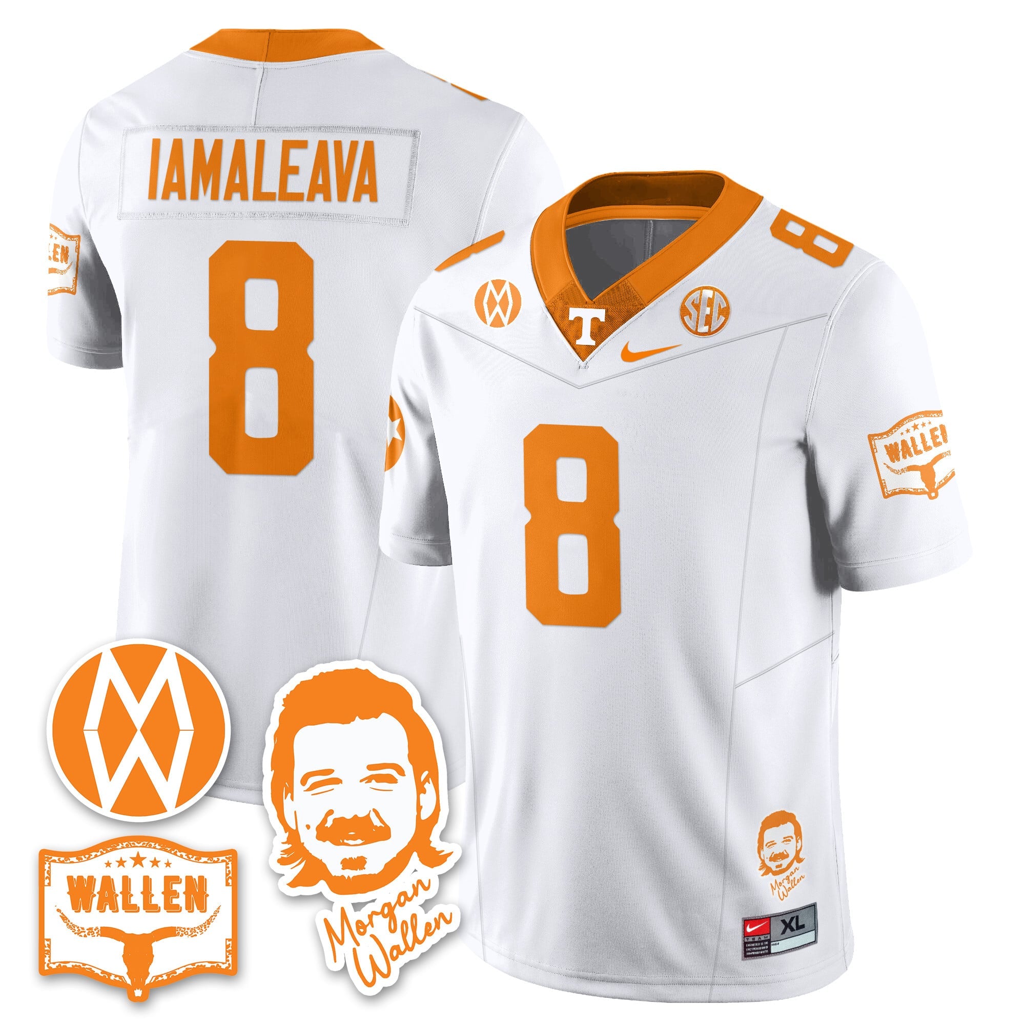 Men's Tennessee Volunteers Morgan Wallen 2025 Jersey - All Stitched