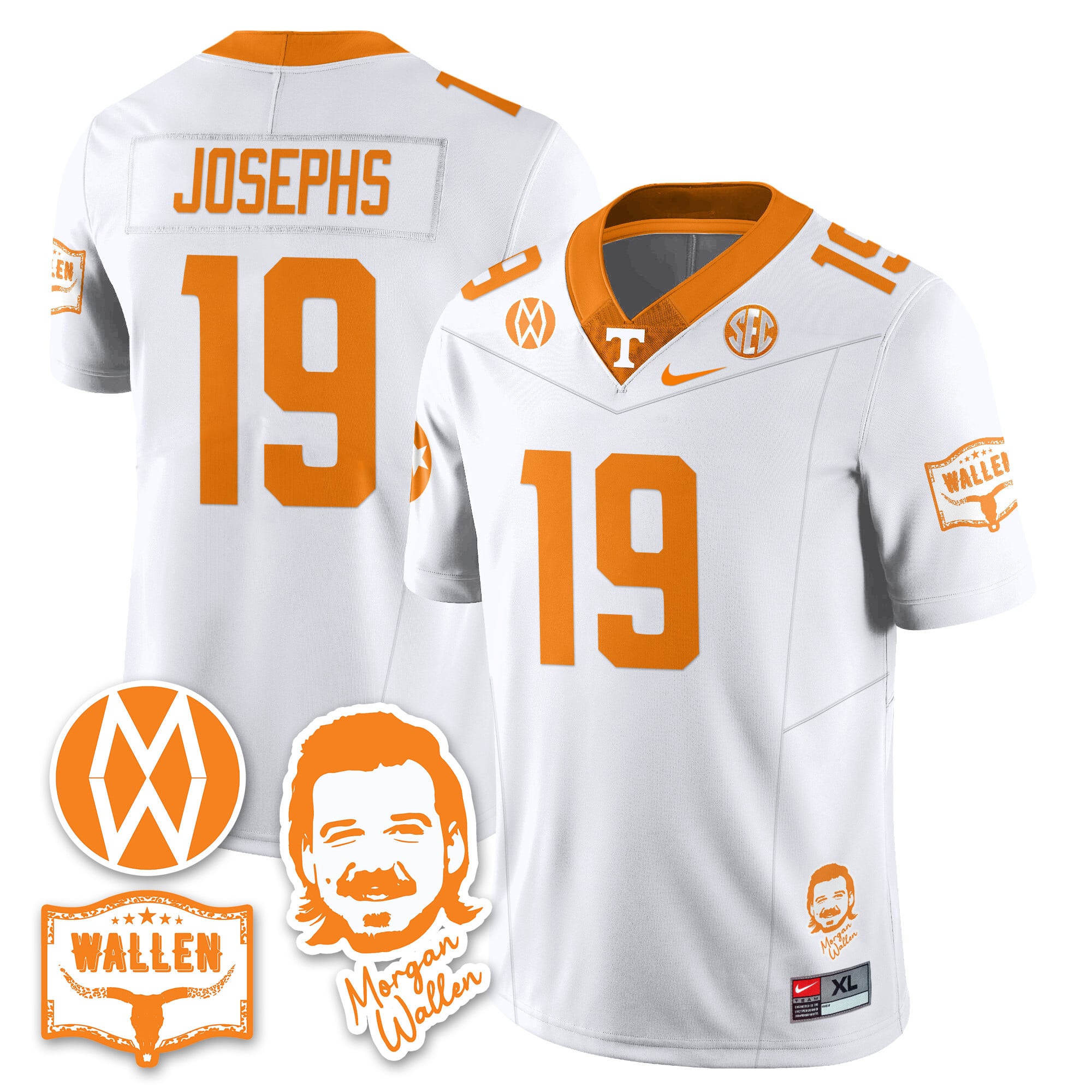 Men's Tennessee Volunteers Morgan Wallen 2025 Jersey - All Stitched