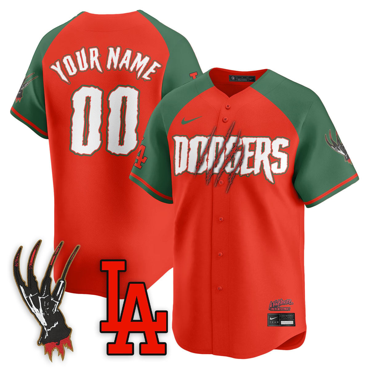 Men's Los Angeles Dodgers "A Nightmare on Elm Street" Jersey - Stitched