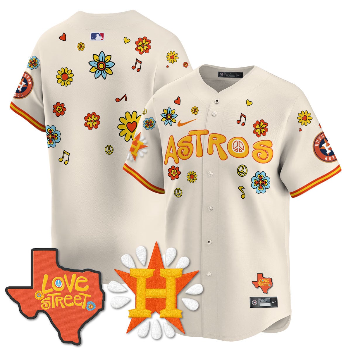 Men's Houston Astros "Love Street" Limited Jersey - All Stitched