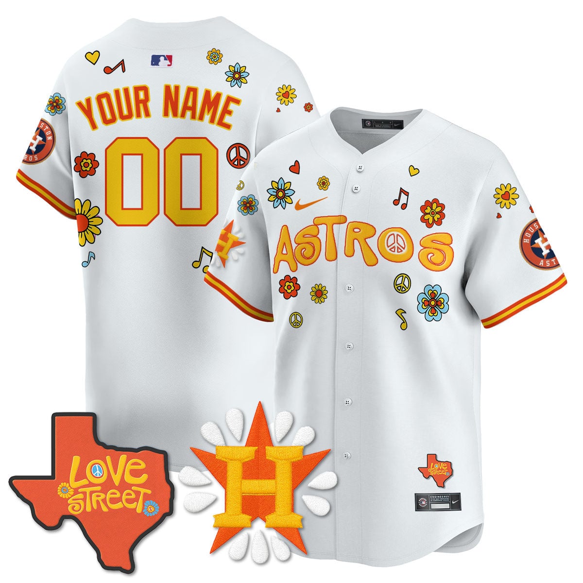 Men's Houston Astros "Love Street" Limited Jersey - All Stitched