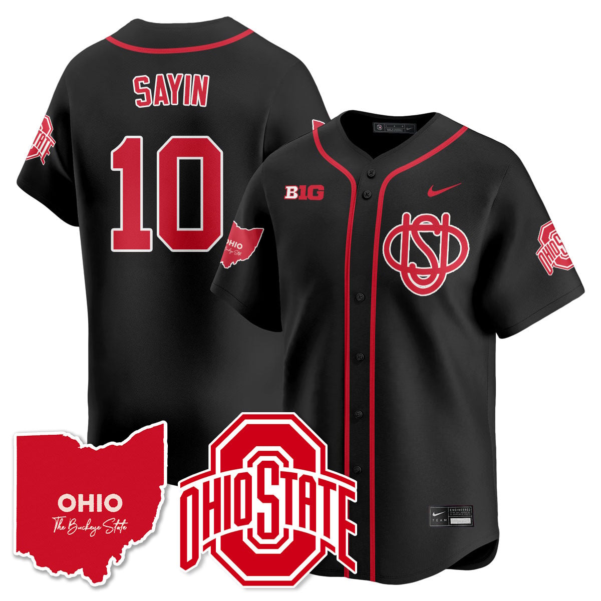 Men's Ohio State Buckeyes 2025 Wordmark Jersey - All Stitched