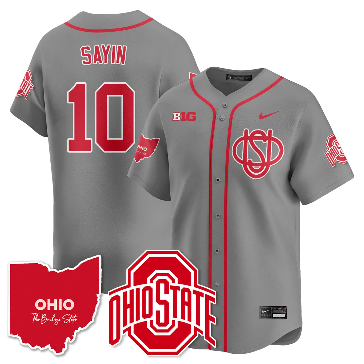 Men's Ohio State Buckeyes 2025 Wordmark Jersey - All Stitched