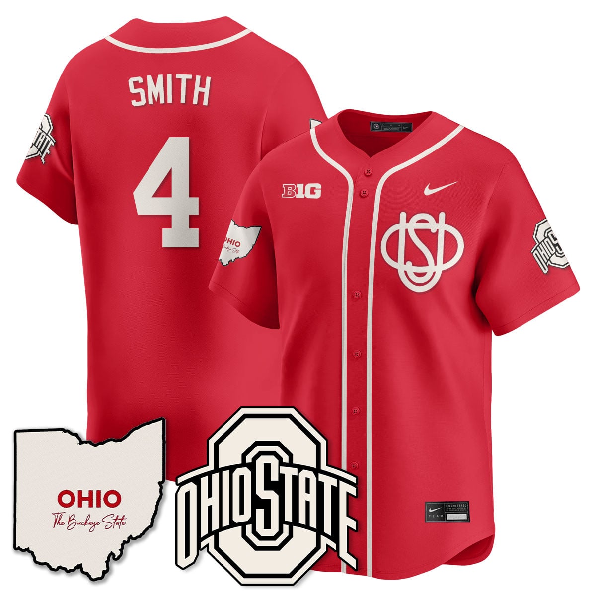 Men's Ohio State Buckeyes 2025 Wordmark Jersey - All Stitched