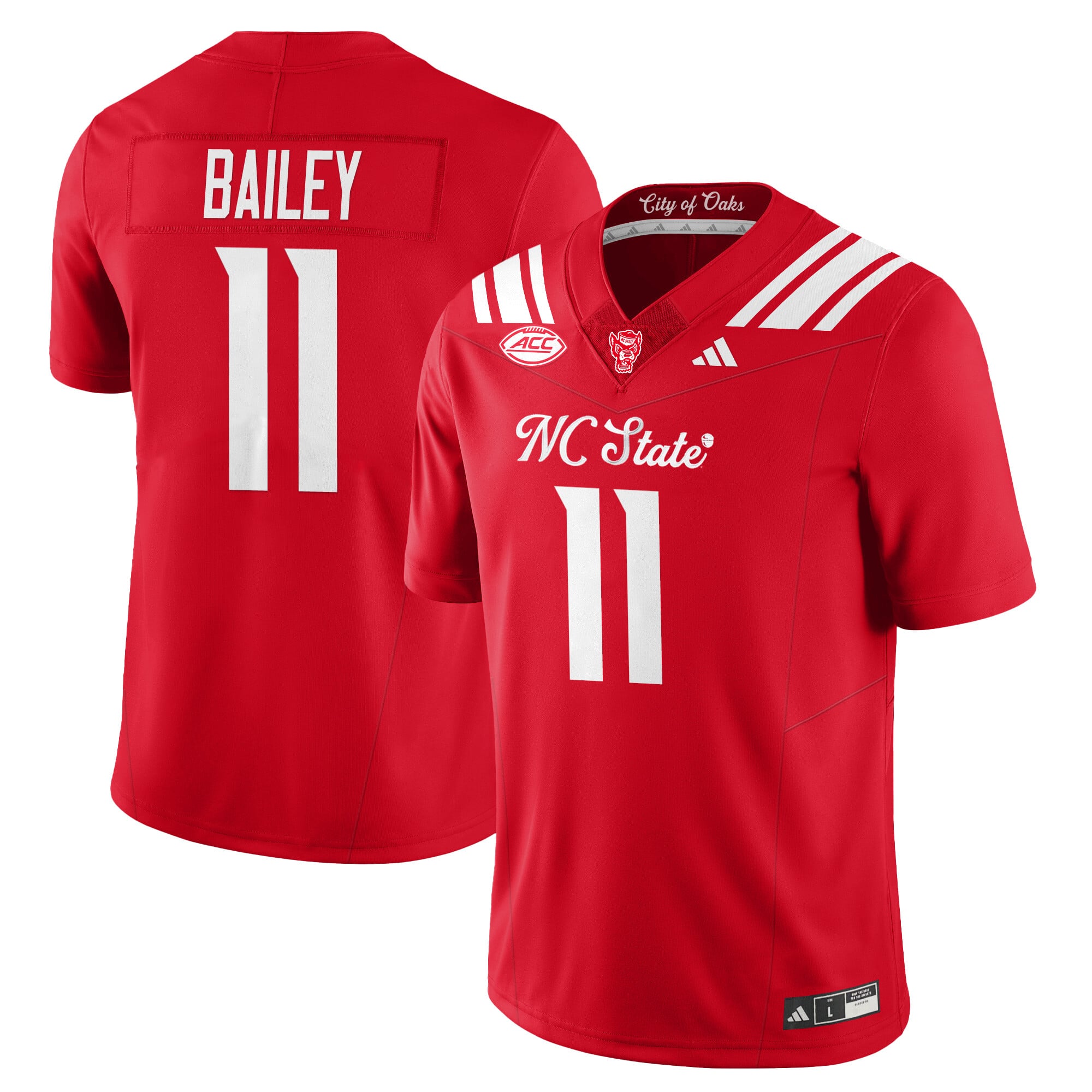 Men's NC State Wolfpack Football "City of Oaks" Jersey - All Stitched