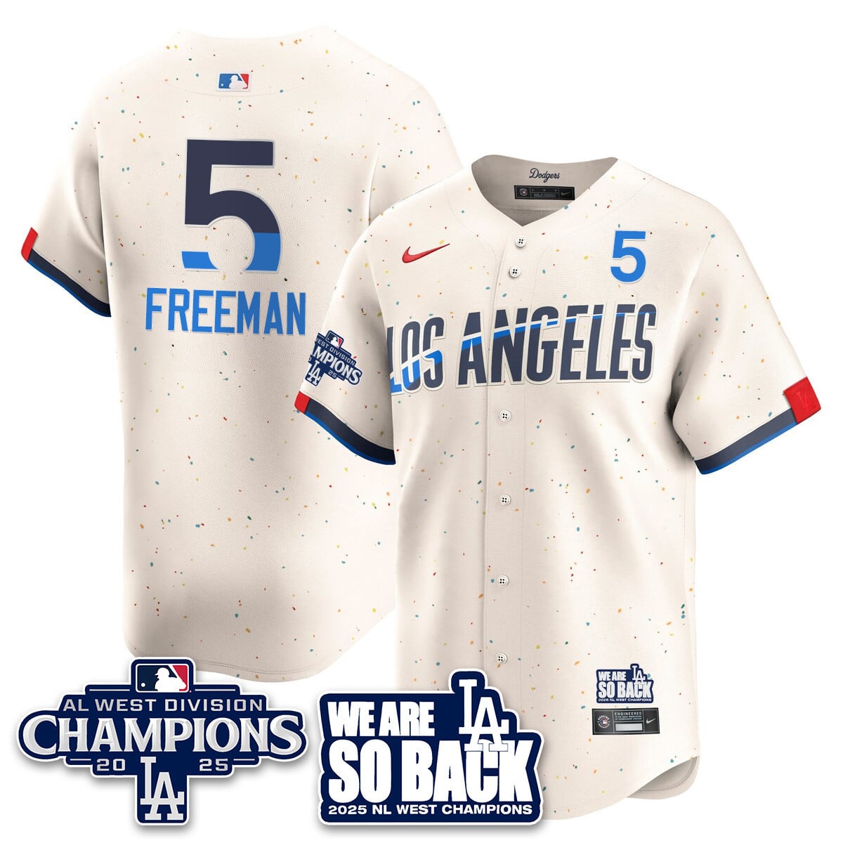 Men's Los Angeles Dodgers 2025 NL West Division Champions Jersey - All Stitched