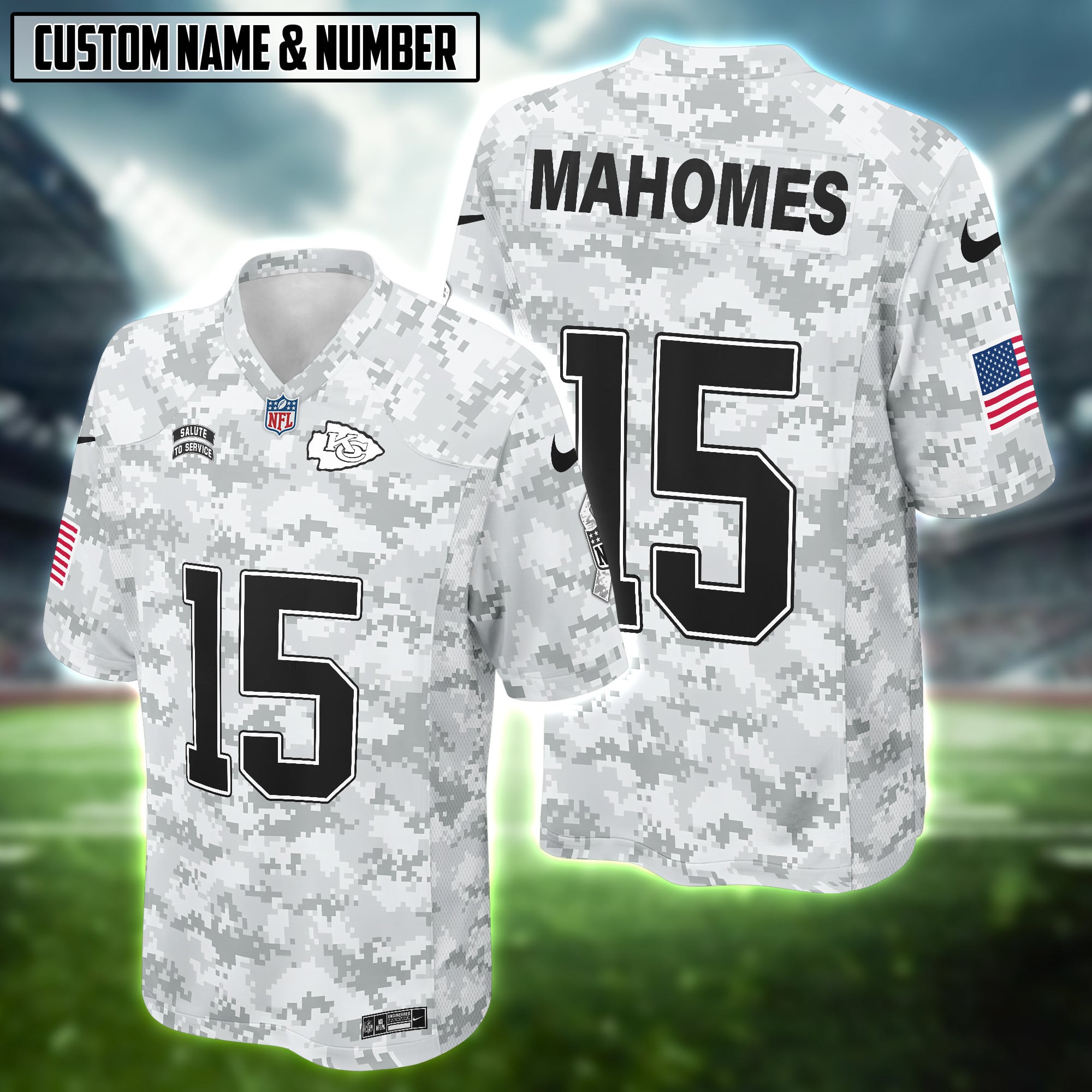 NFL US Airforce Veteran Salute To Service Gray Camo Football Jersey Editions Limited