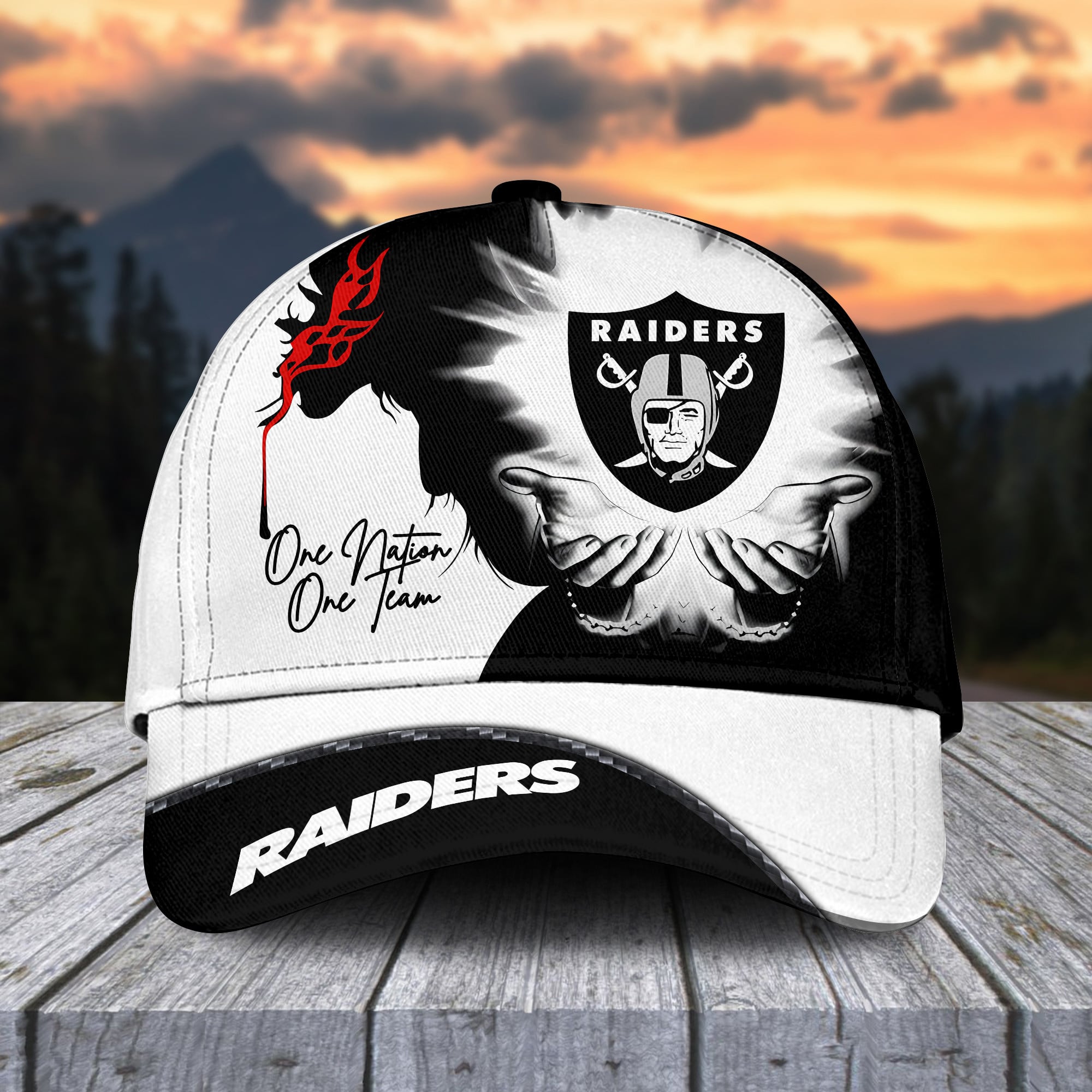 Las Vegas Raiders Classic Cap - One Nation One Team Design