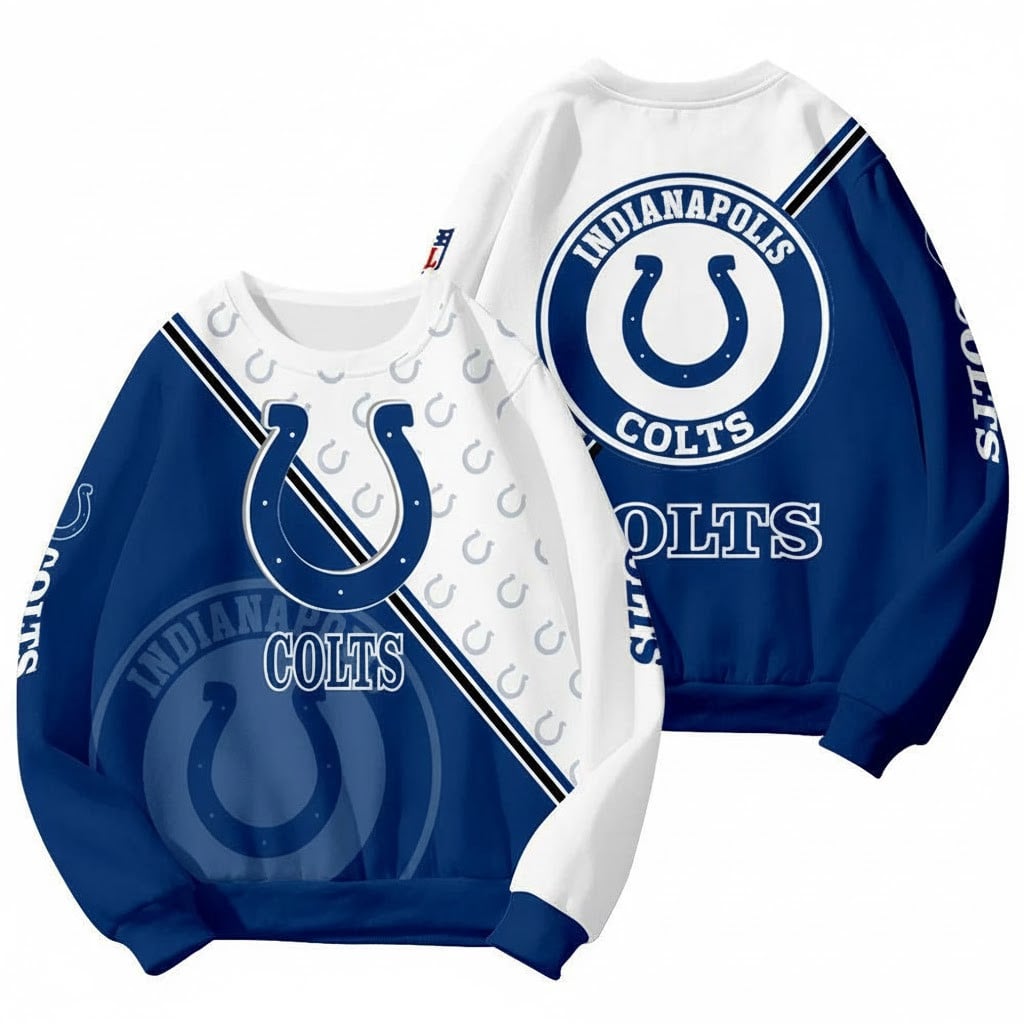 IND Colts Football Team Round Neck Sweatshirt