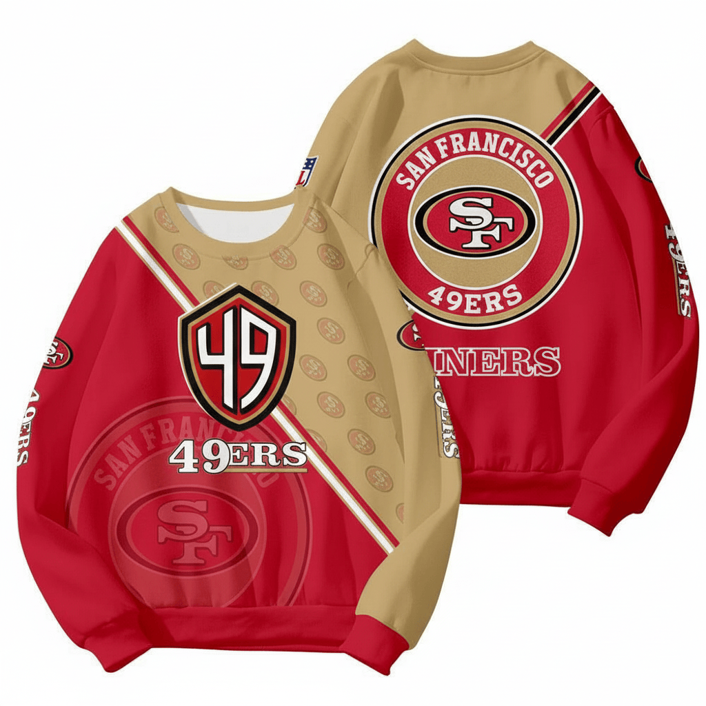 SF 49ers Football Team Round Neck Sweatshirt