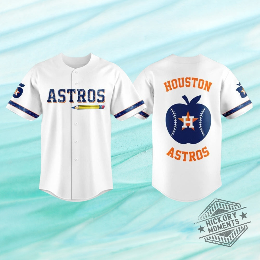 Houston Astros Teacher Appreciation Night 2026 Personalized White Baseball Jersey
