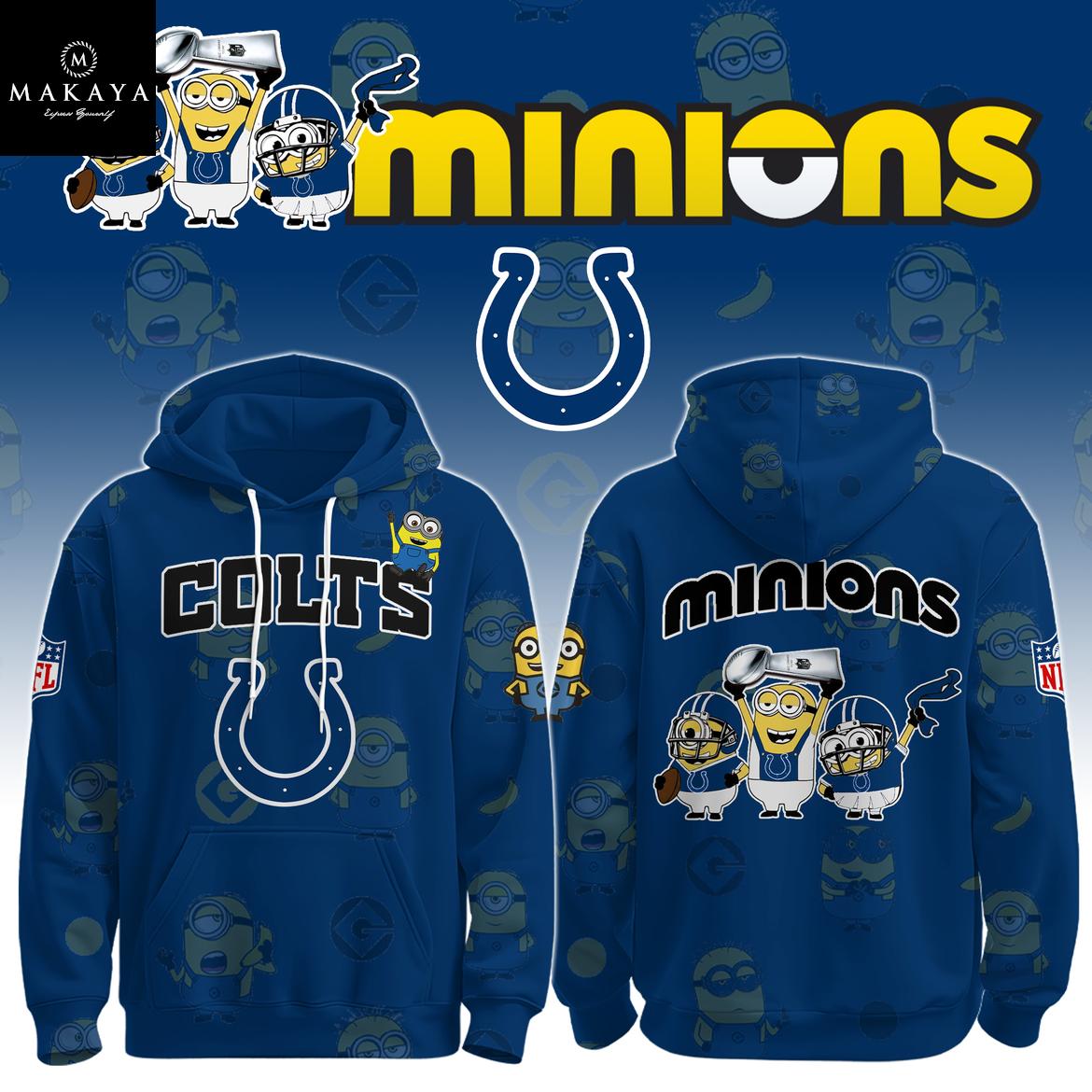 Indianapolis Colts x Minions Celebrate NFL Holiday Game 2025 Hoodie T-Shirt