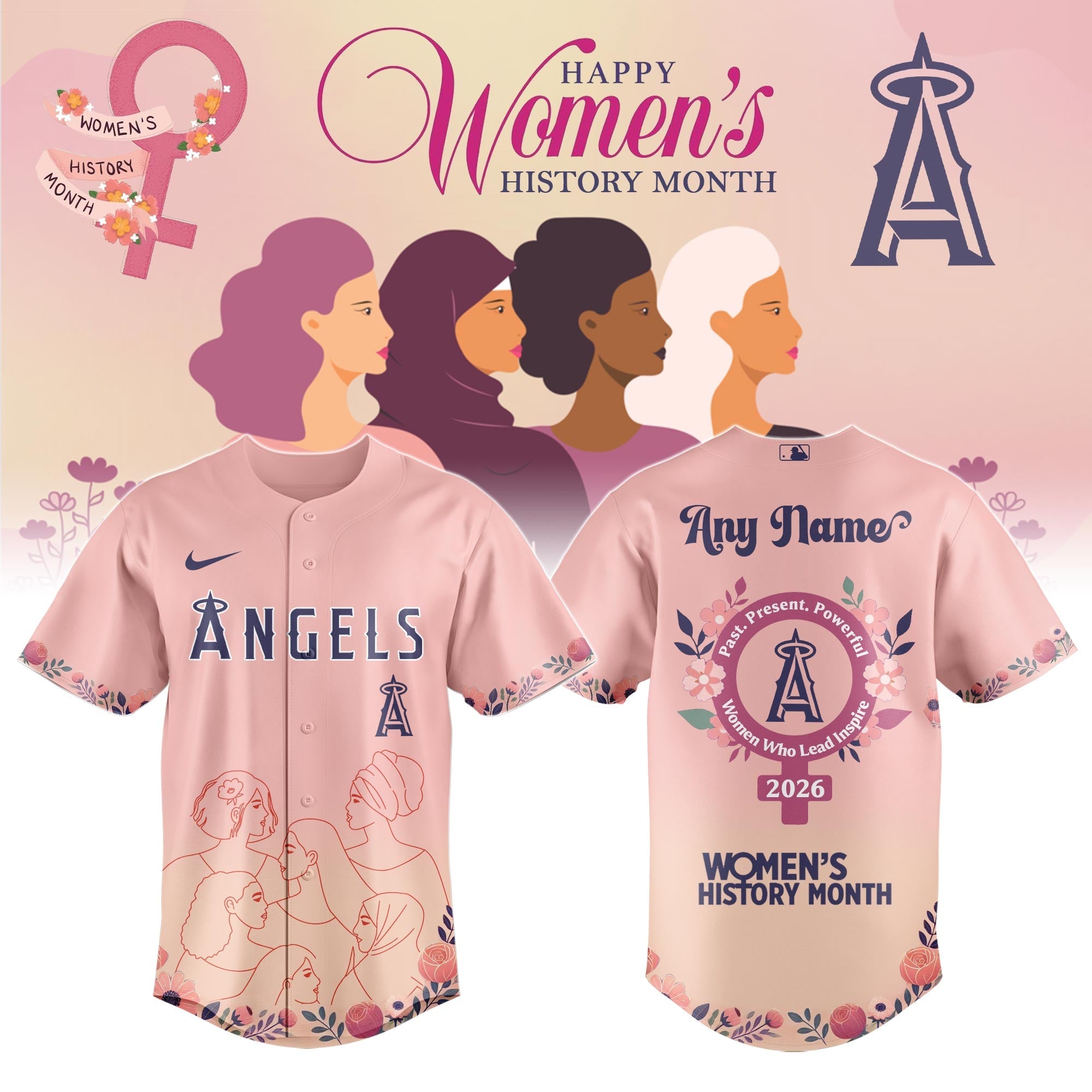 LA Angels special Women’s History Month Limited Edition Jersey