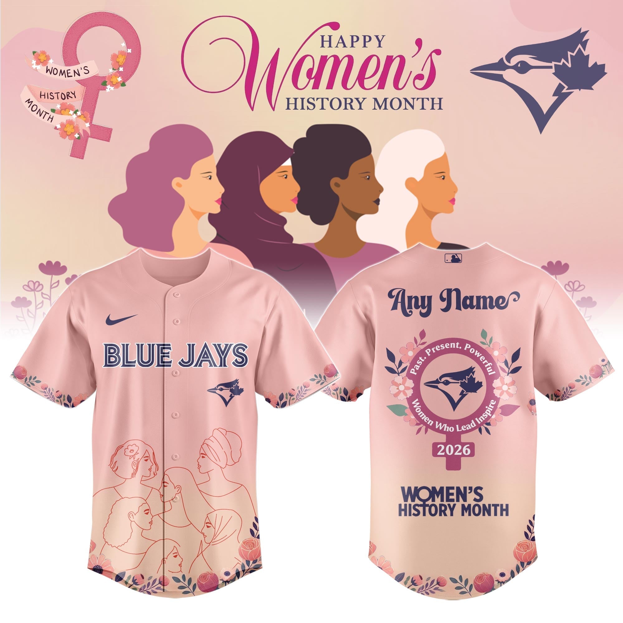 .TOR Blue Jays special Women’s History Month Limited Edition Jersey