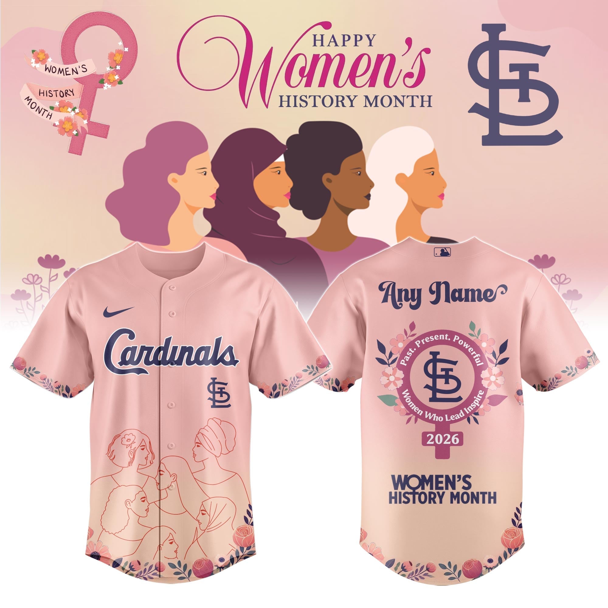 STL Cardinals special Women’s History Month Limited Edition Jersey