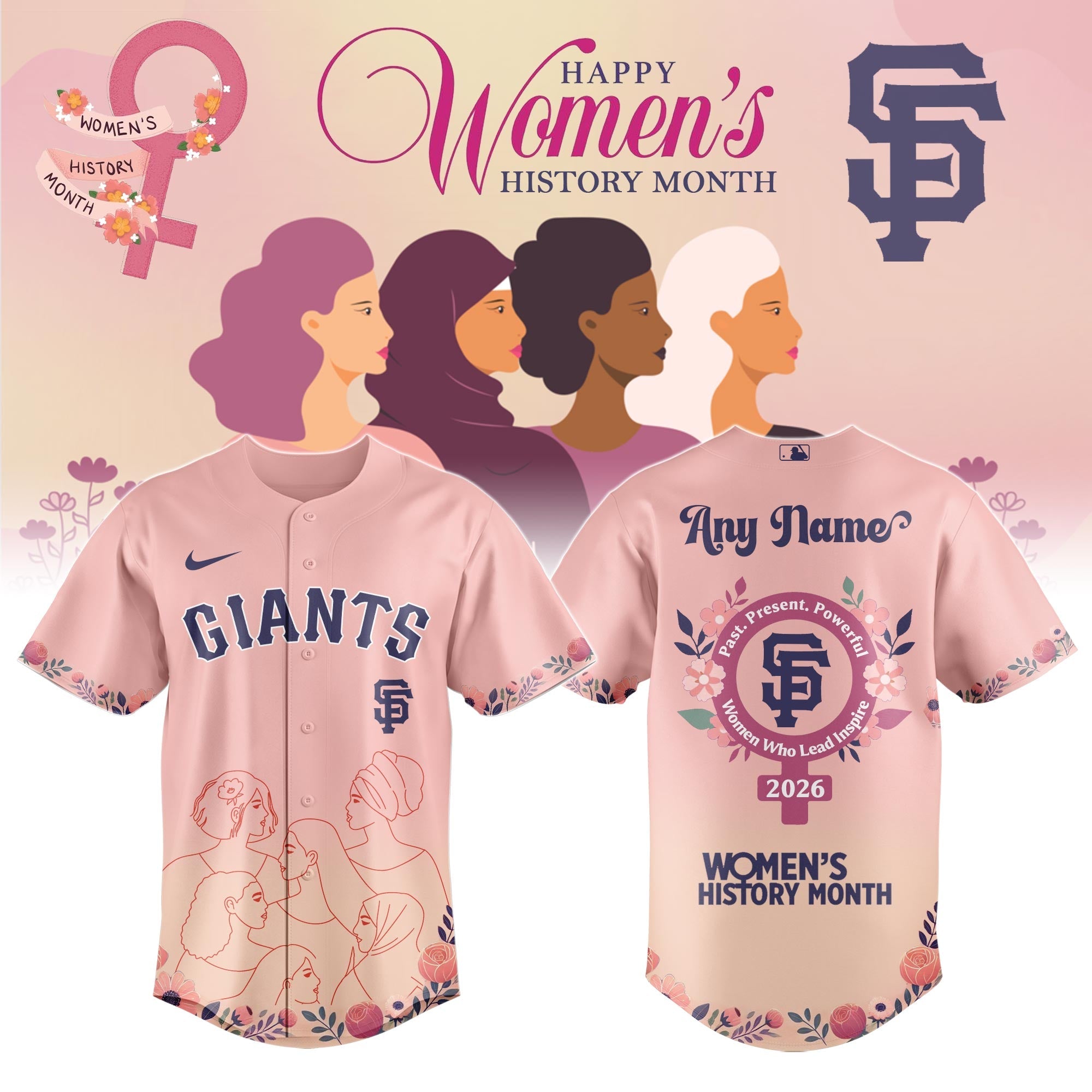 SF Giants special Women’s History Month Limited Edition Jersey