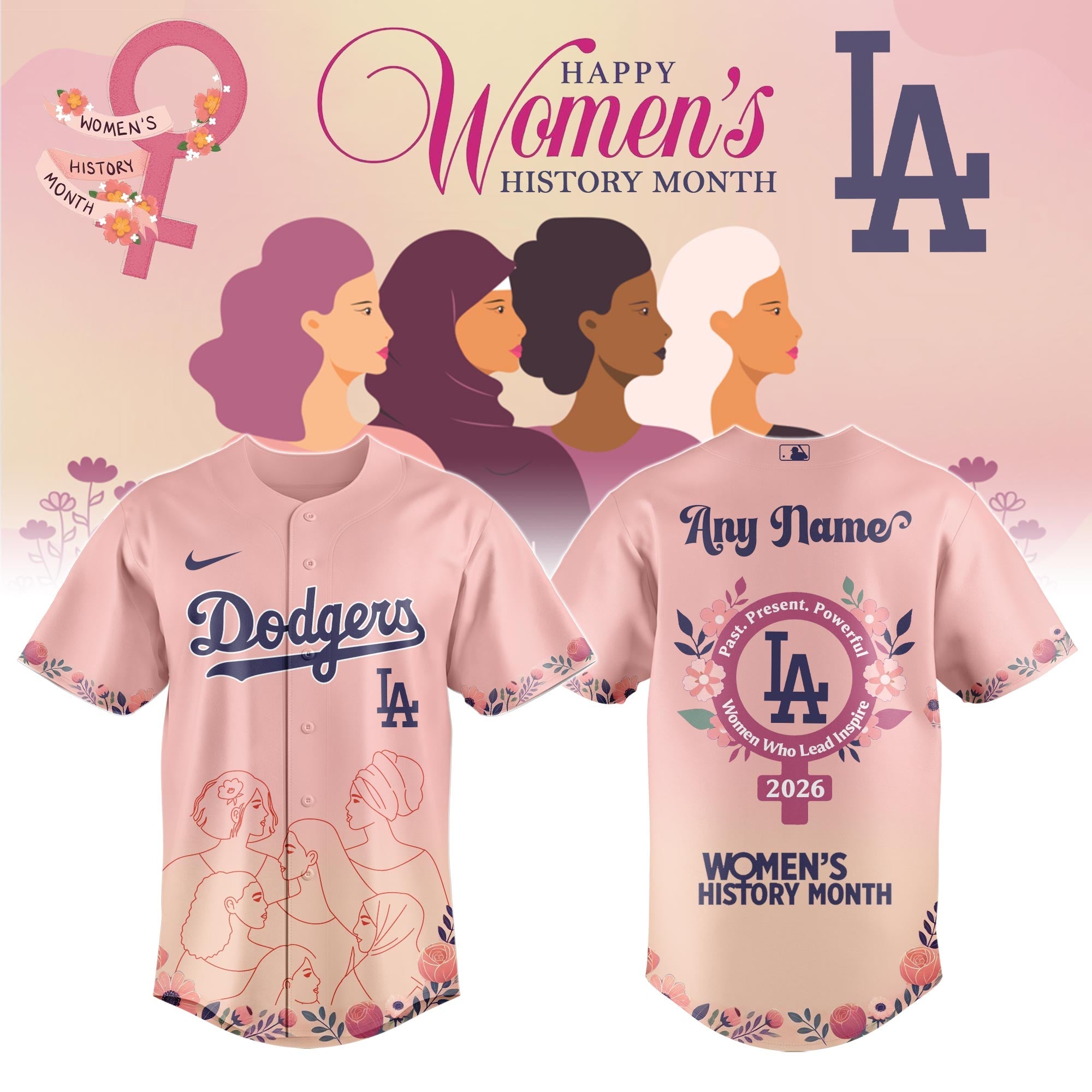 .LAD Dodgers special Women’s History Month Limited Edition Jersey