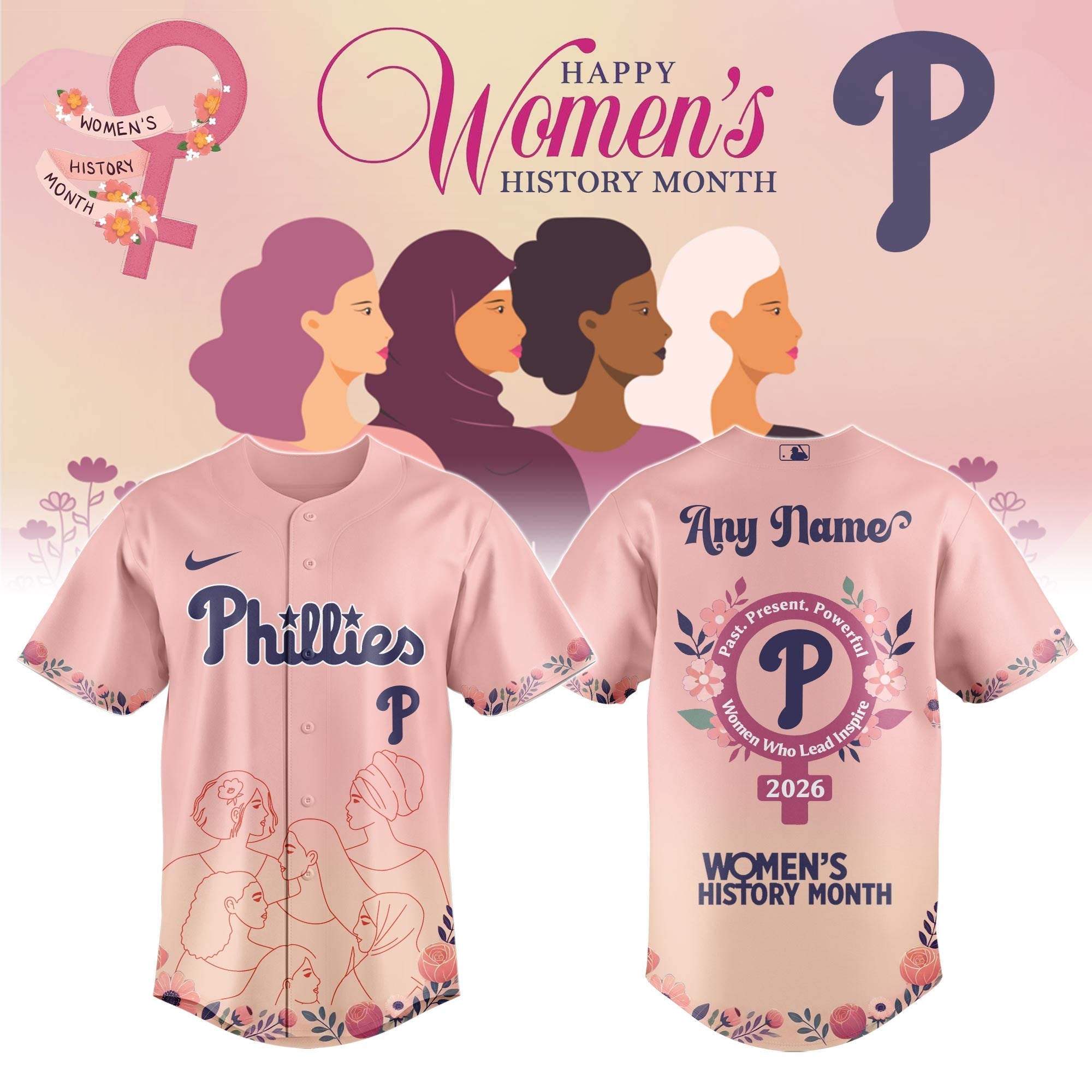 .PHI Phillies special Women’s History Month Limited Edition Jersey