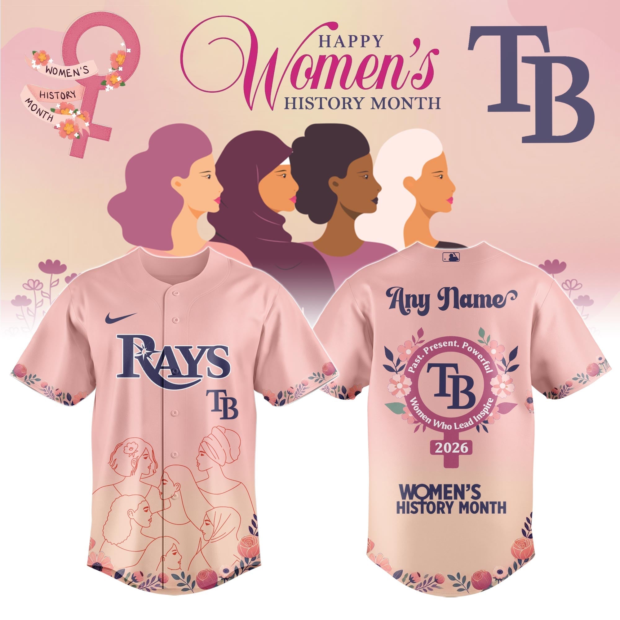 TB Rays special Women’s History Month Limited Edition Jersey