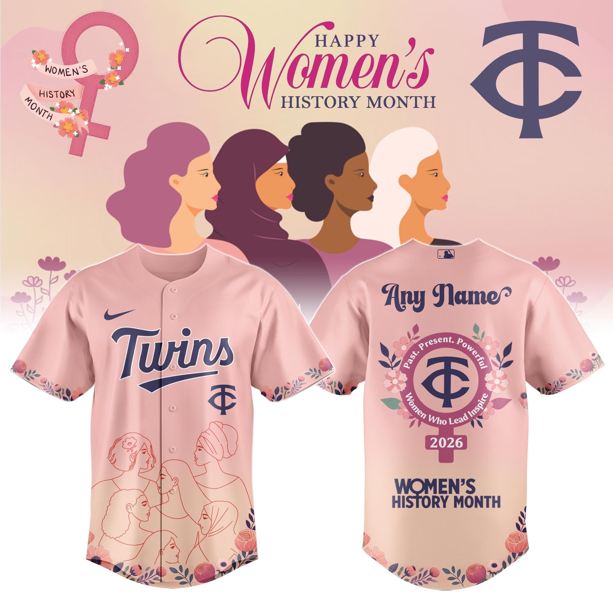 MIN Twins special Women’s History Month Limited Edition Jersey