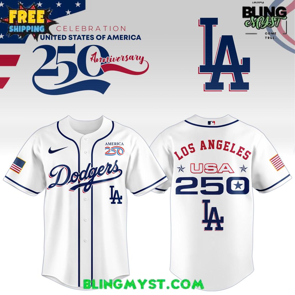 Los Angeles Dodgers 250th USA Of American Baseball Jersey
