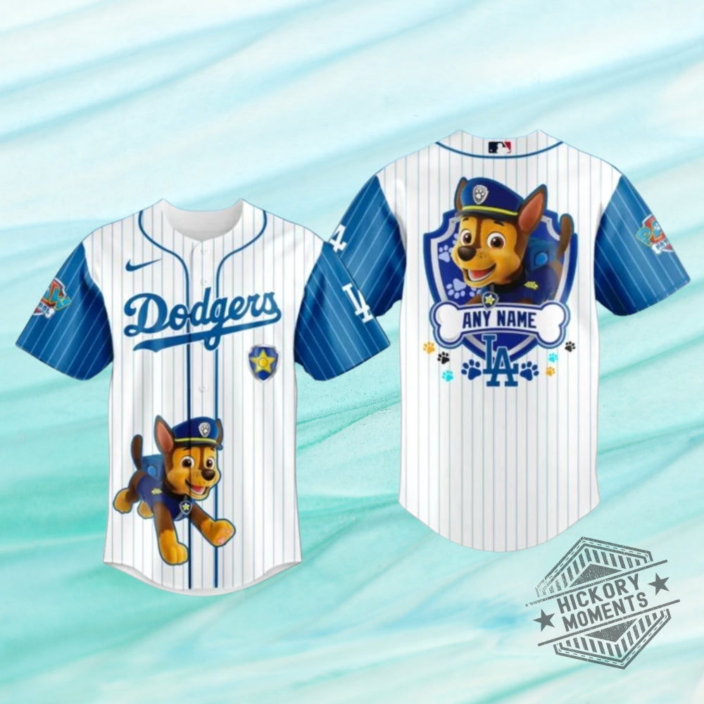 Los Angeles Dodgers X Paw Patrol Night Edition Baseball Jersey