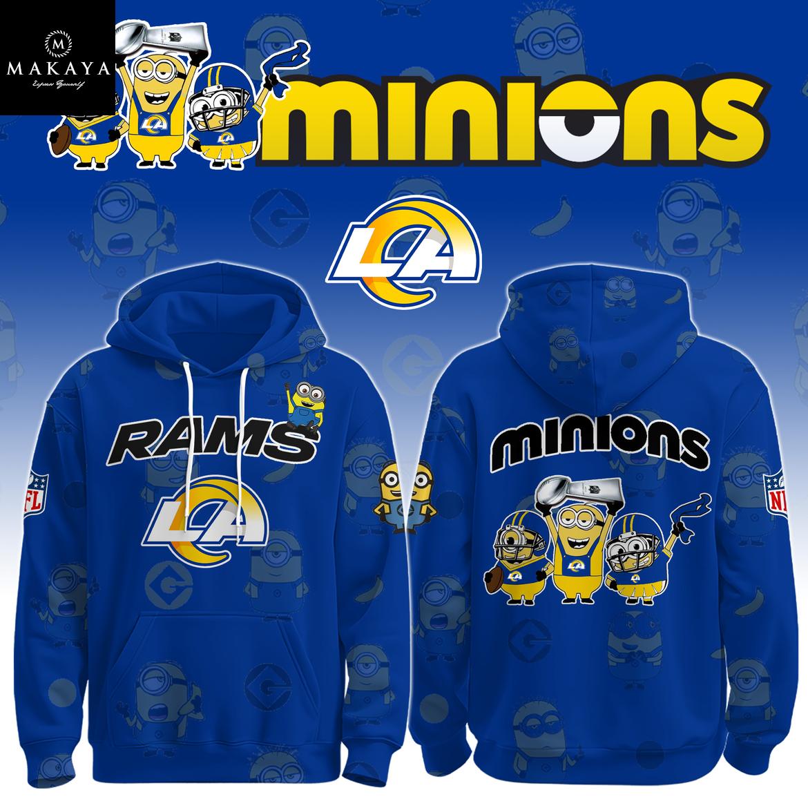 Los Angeles Rams x Minions Celebrate NFL Holiday Game 2025 Hoodie T-Shirt