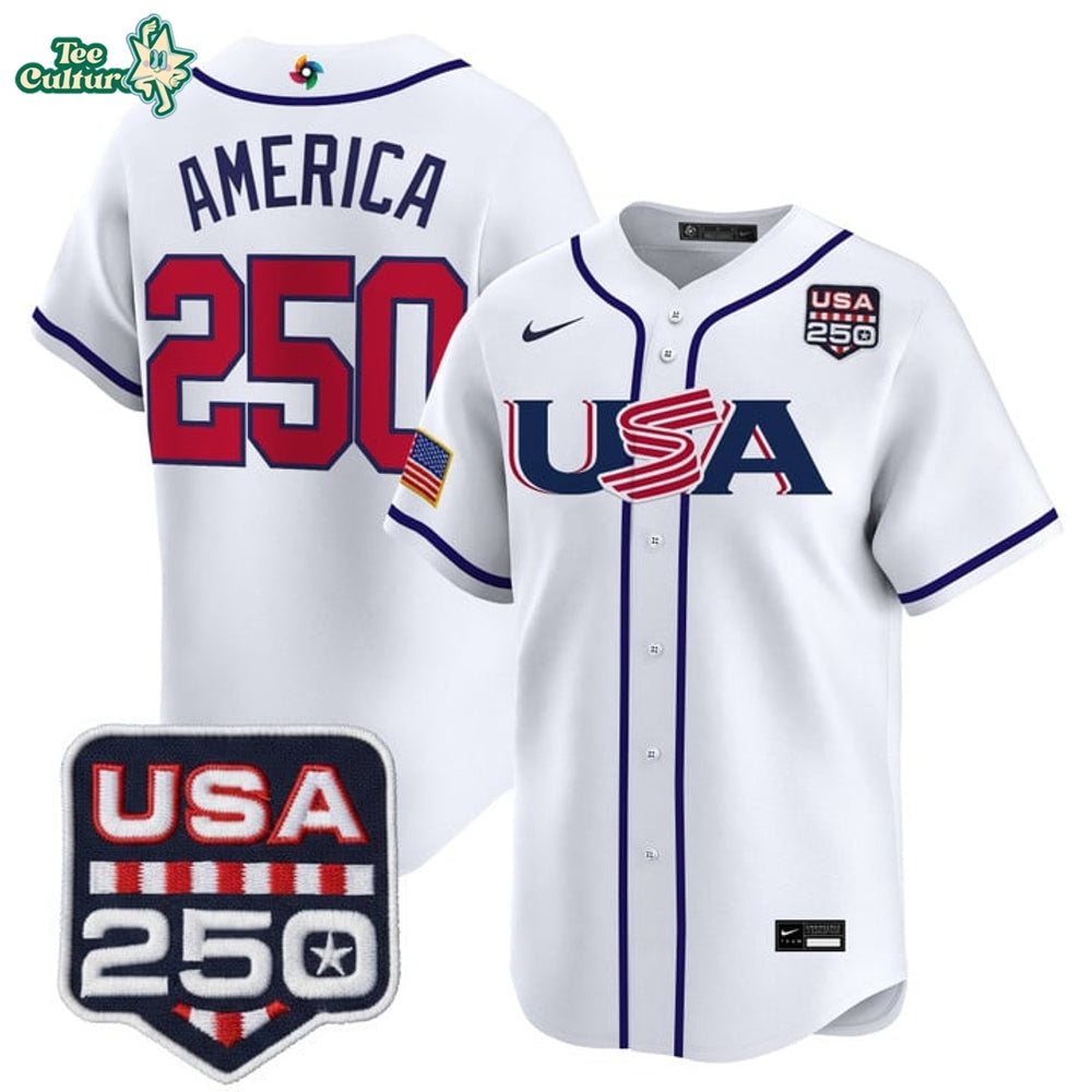 Men's Team USA World Baseball Classic 250America Patch Vapor Premier Jersey - 2026 Roster