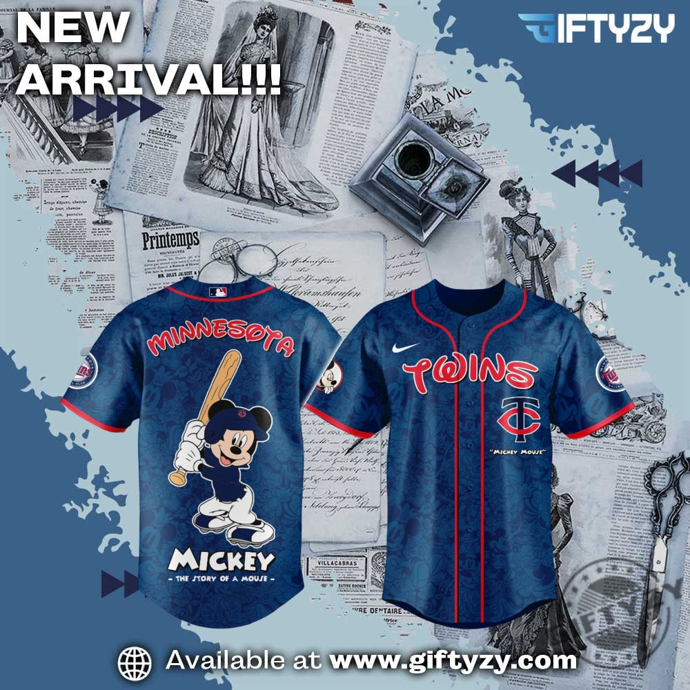 Minnesota Twins Mlb Baseball X Disney Mickey Mouse Night Game Jersey