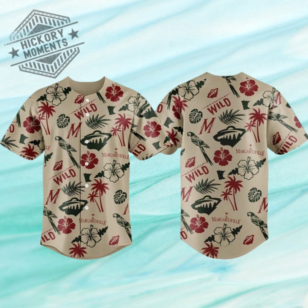 Minnesota Wild Margaritaville Night 2026 Hawaii Baseball Jersey