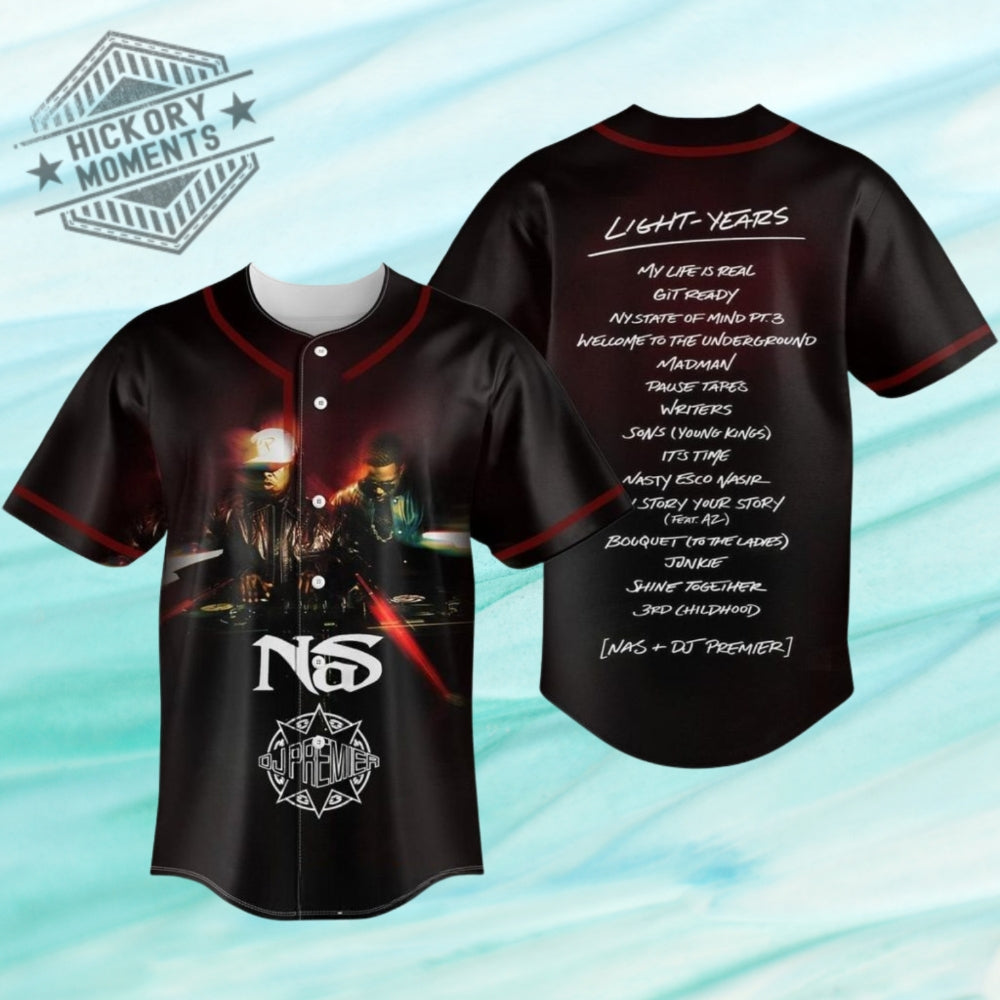 Nas Dj Premier Light Years Baseball Jersey