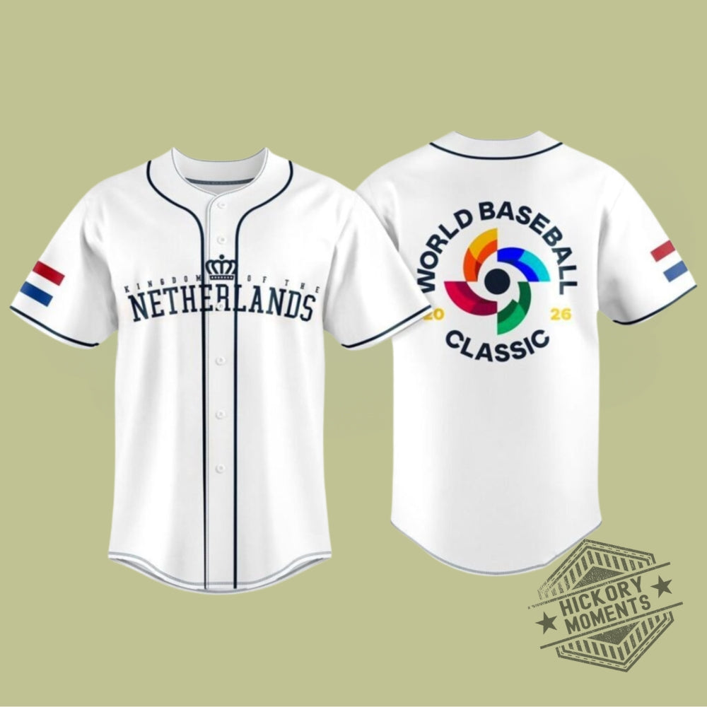 Netherlands 2026 World Baseball Classic White Jersey