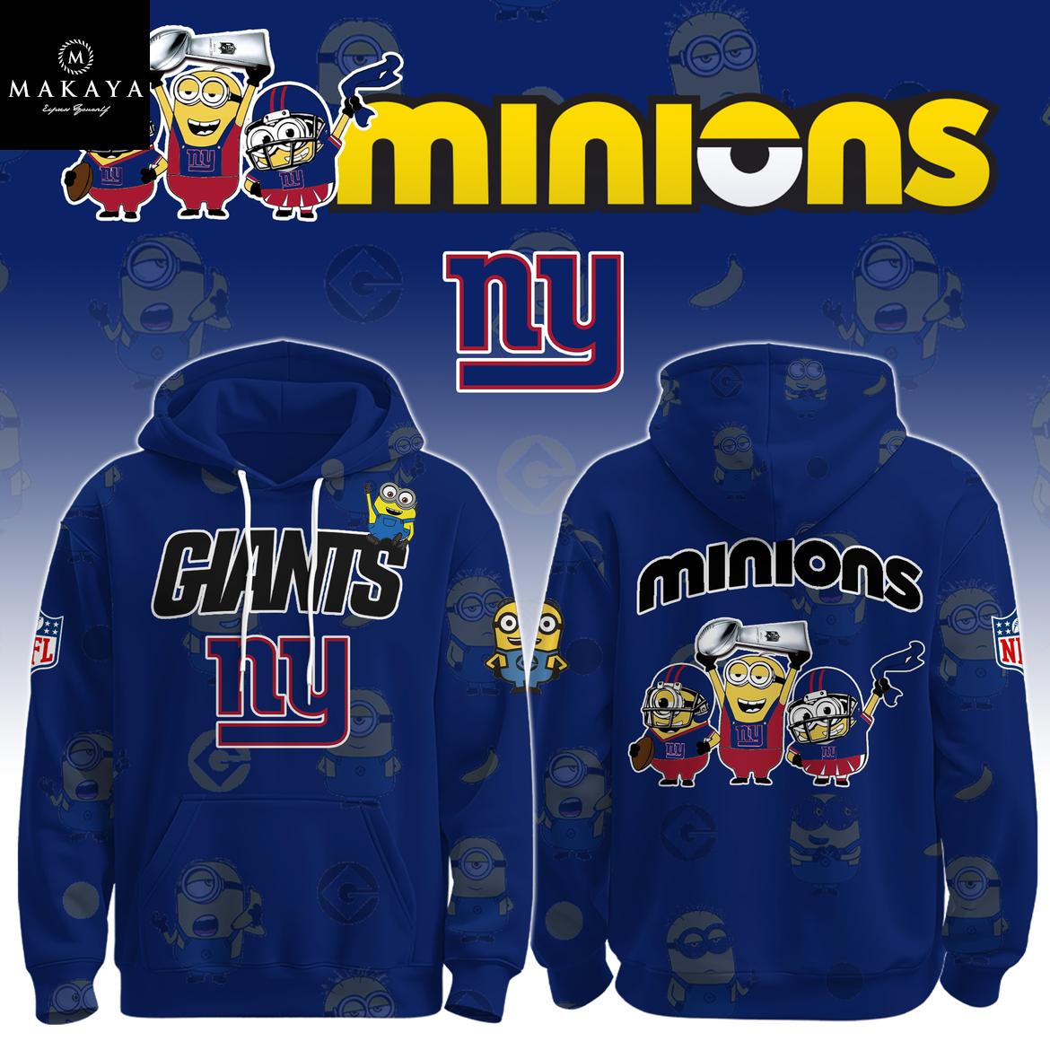 New York Giants x Minions Celebrate NFL Holiday Game 2025 Hoodie T-Shirt