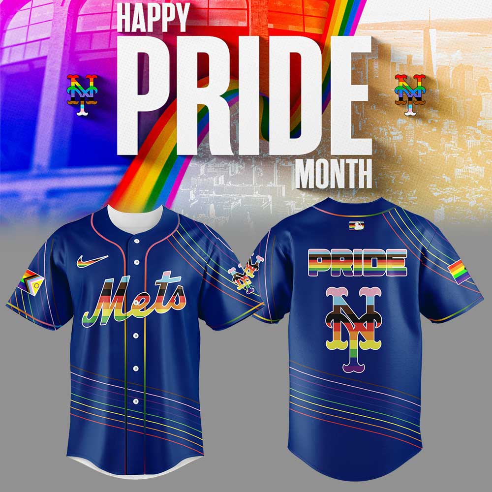New York Mets Happy Pride Month Blue Jersey