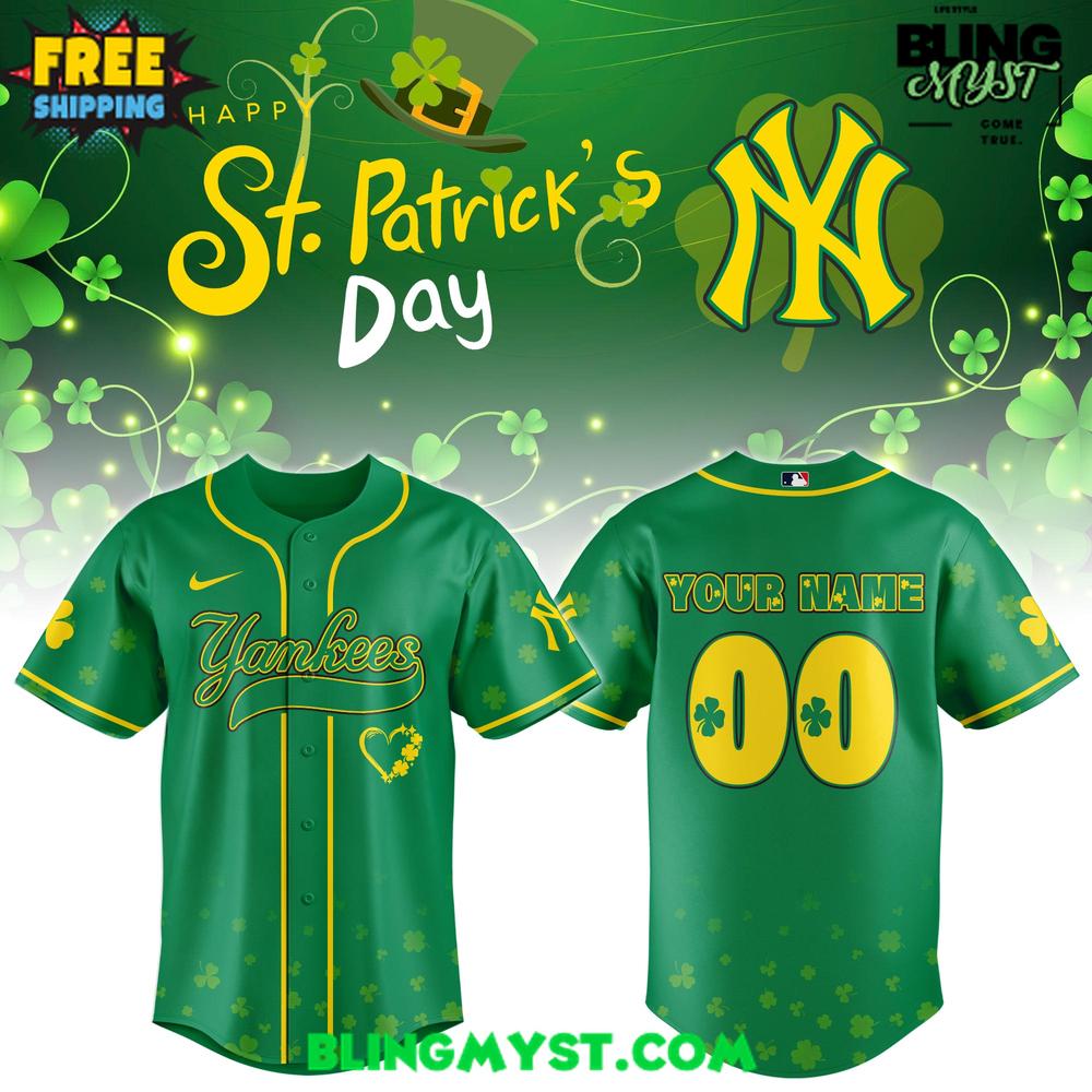 New York Yankees St. Patrick's Day 2026 Baseball Jersey - Lucky Edition