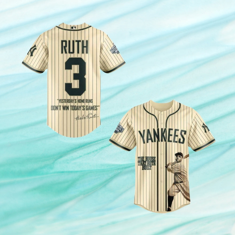 New York Yankees The House That Babe Ruth Built 2025 Baseball Jersey