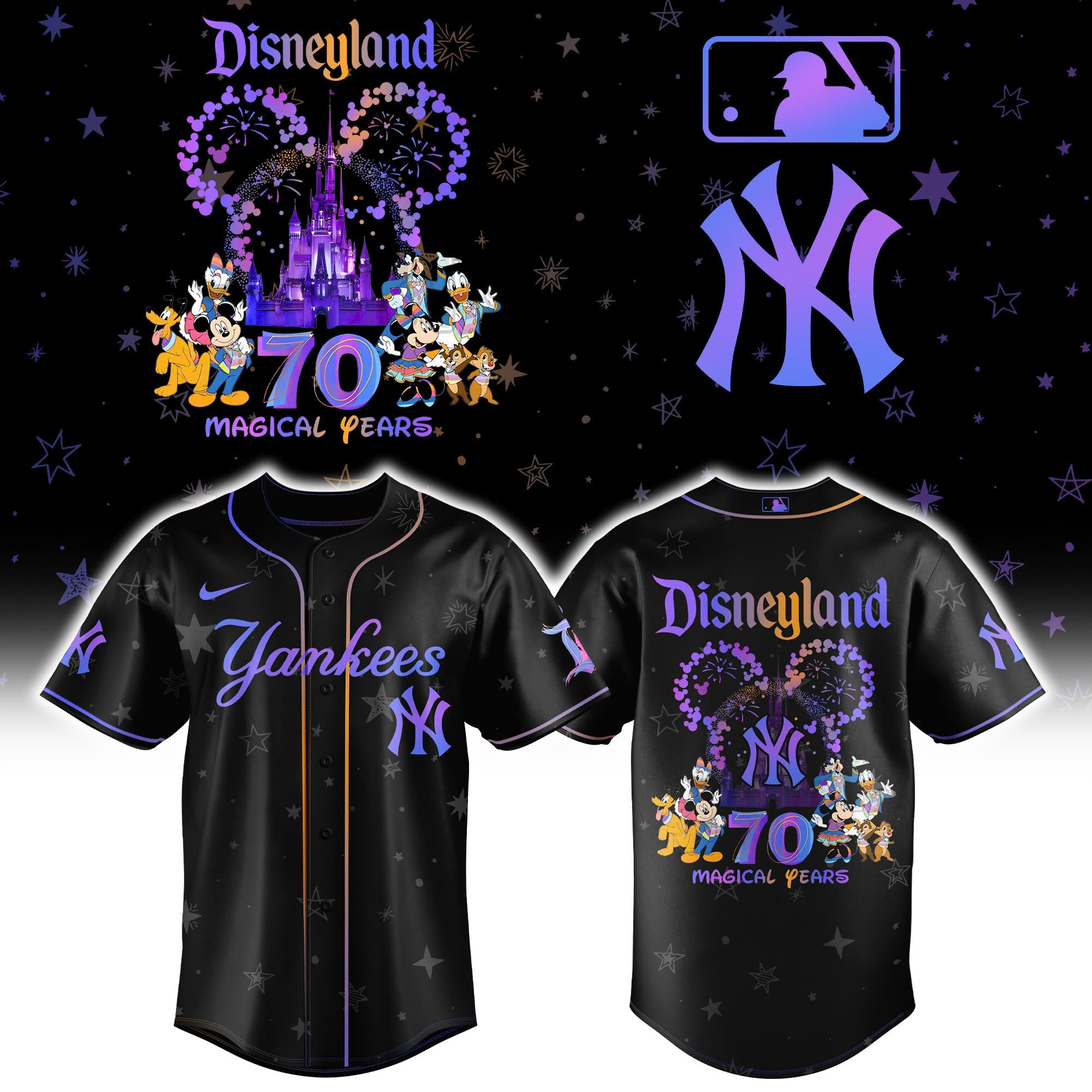 New York Yankees Disneyland 70th Baseball Jersey