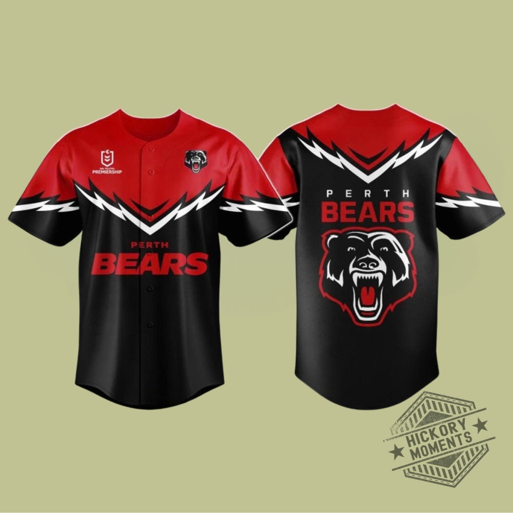 Perth Bears Nrl Debut 2026 2027 Celebrating Personalized Baseball Jersey