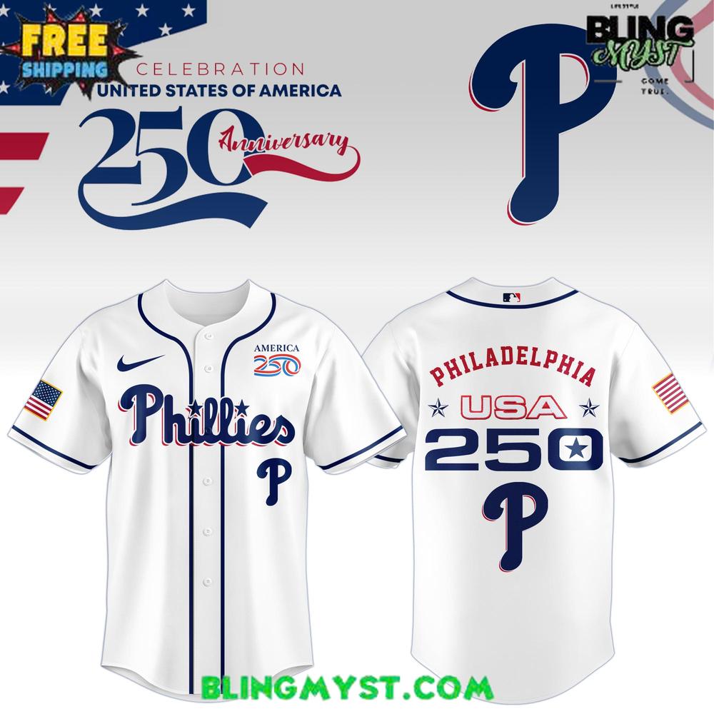 Philadelphia Phillies 250th USA Of American Baseball Jersey