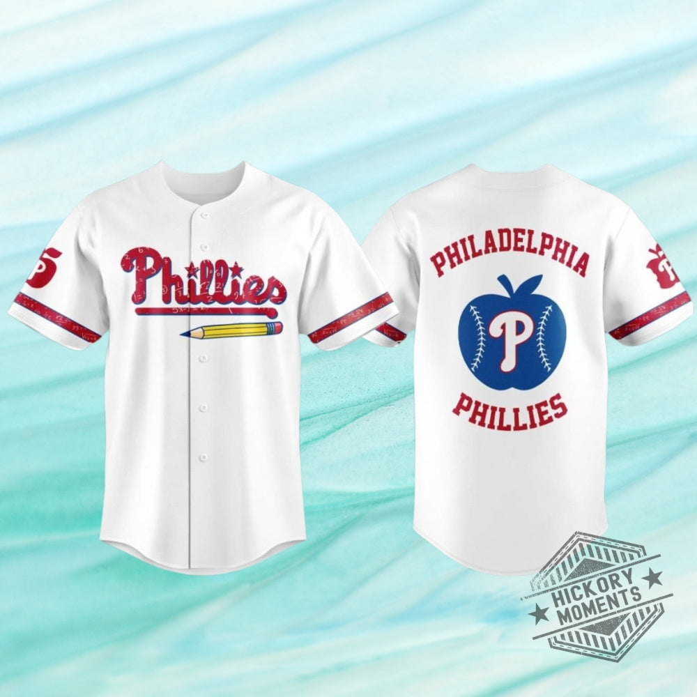 Philadelphia Phillies Teacher Appreciation Night 2026 Personalized White Baseball Jersey
