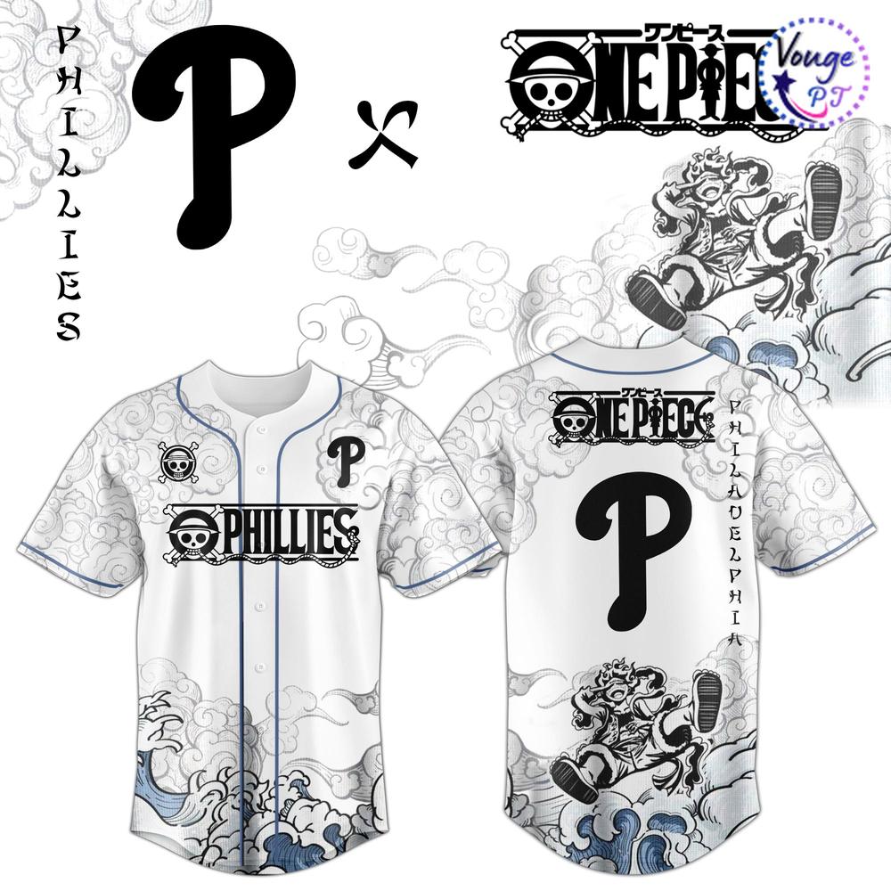Philadelphia Phillies x Luffy Gear 5 Baseball Jersey