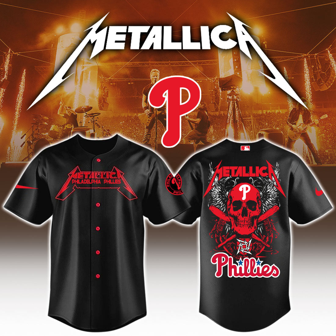 Philadelphia Phillies Metallica Jersey