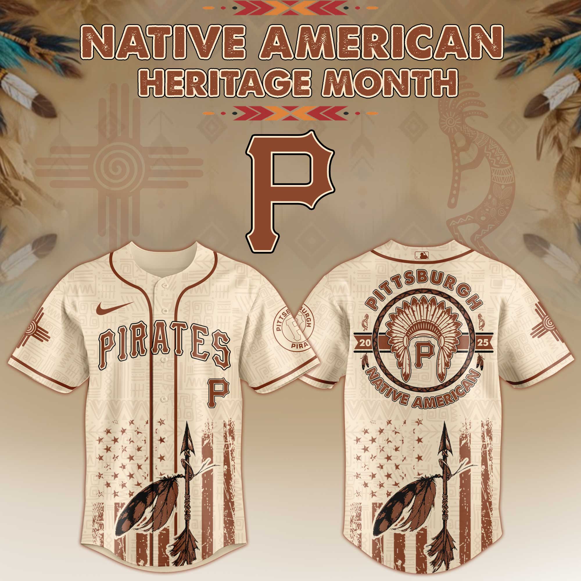 Pittsburgh Pirates Native American Heritage Month Jersey