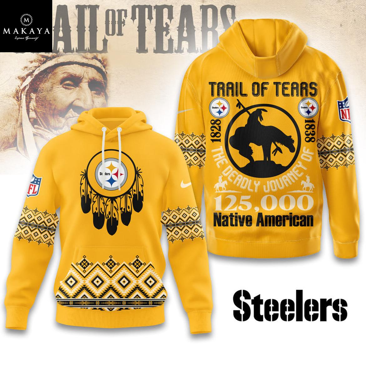 Pittsburgh Steelers NFL Native American Journey 2025 The Trail Of Tears Hoodie