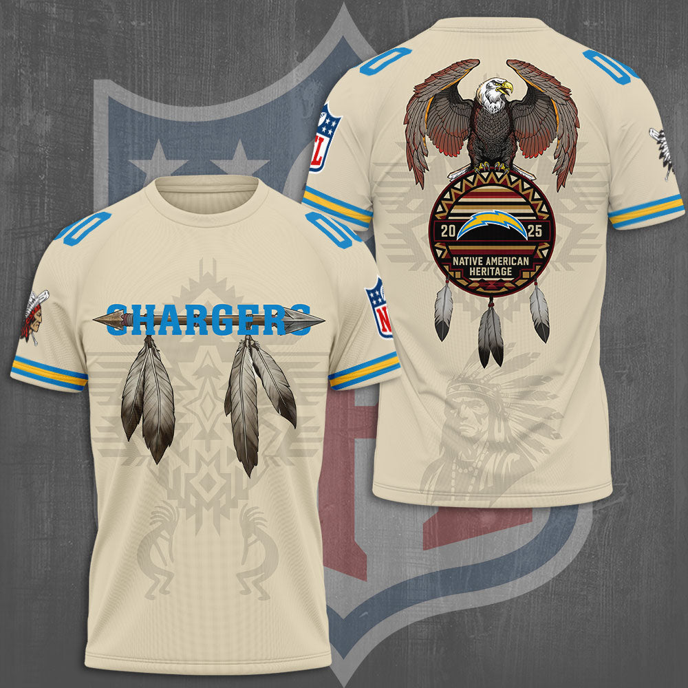Los Angeles Chargers x Native American Heritage 3D Apparel