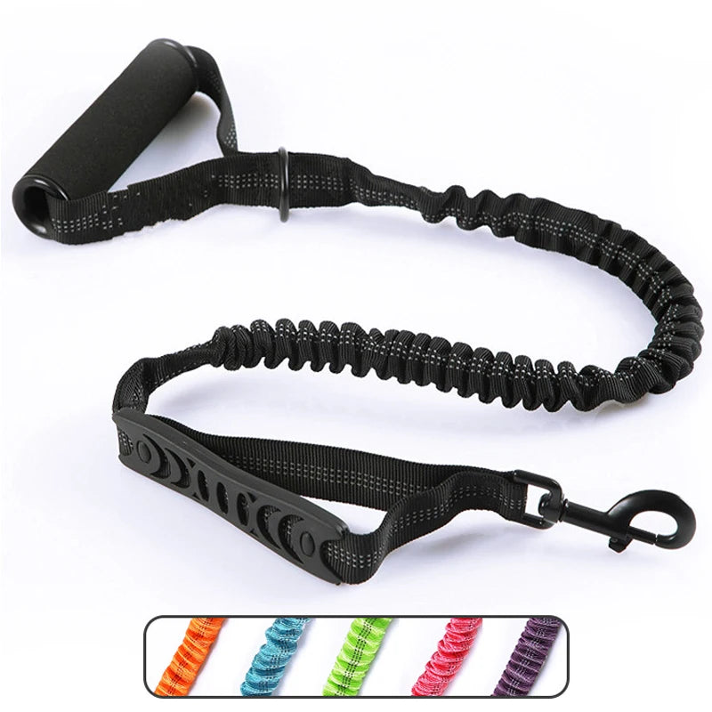 Nylon reflective multi-functional retractable Durable dog leash for Pet Running Training Large Dog Leash Car Seatbelt