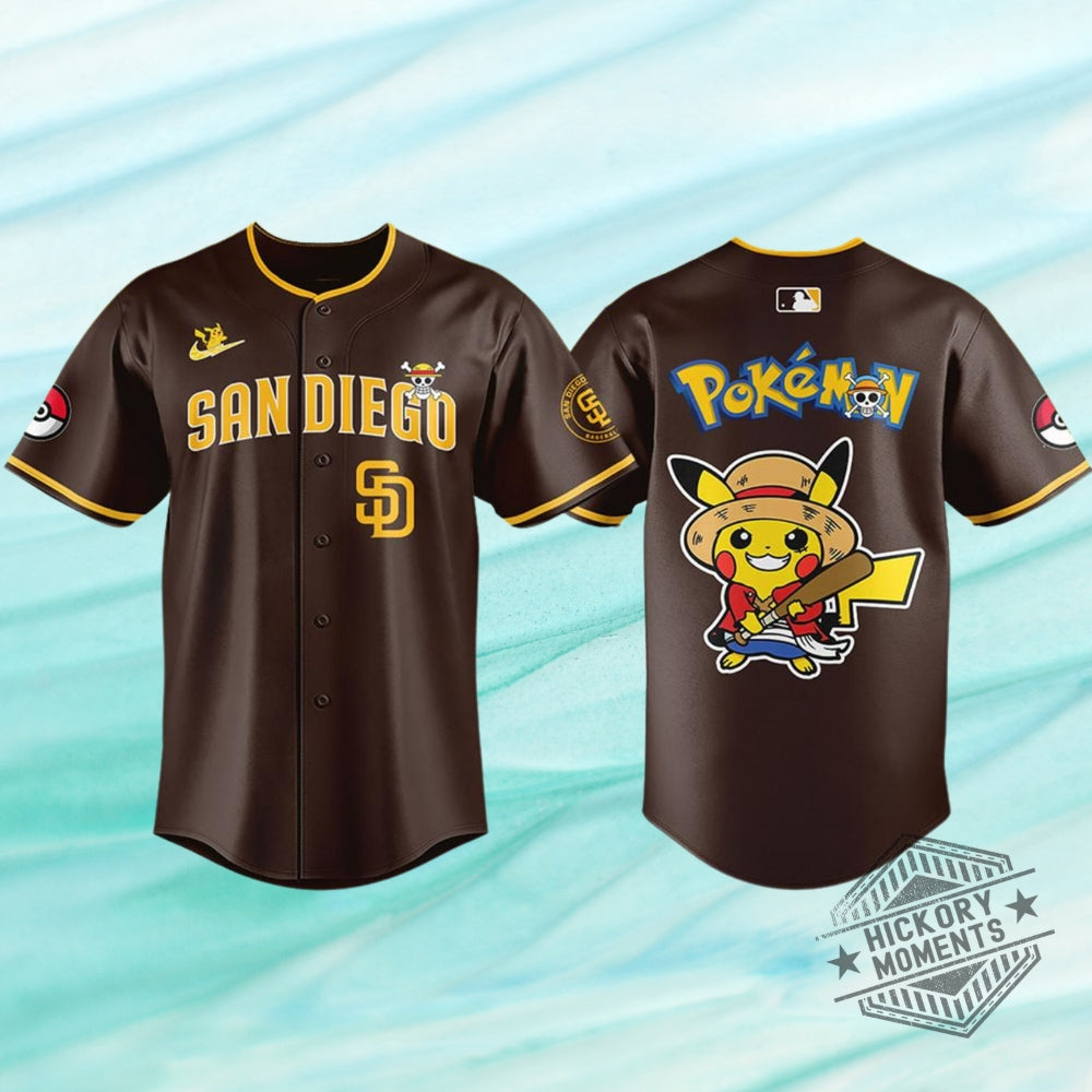 San Diego Padres X One Piece X Pokemon 2026 Night Baseball Jersey