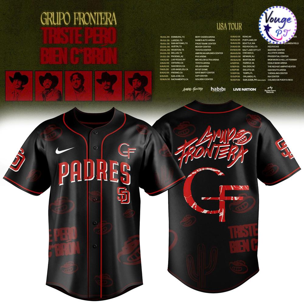 San Diego Padres x Grupo Frontera – Triste Pero Bien Cabrón Tour 2026 Baseball Jersey