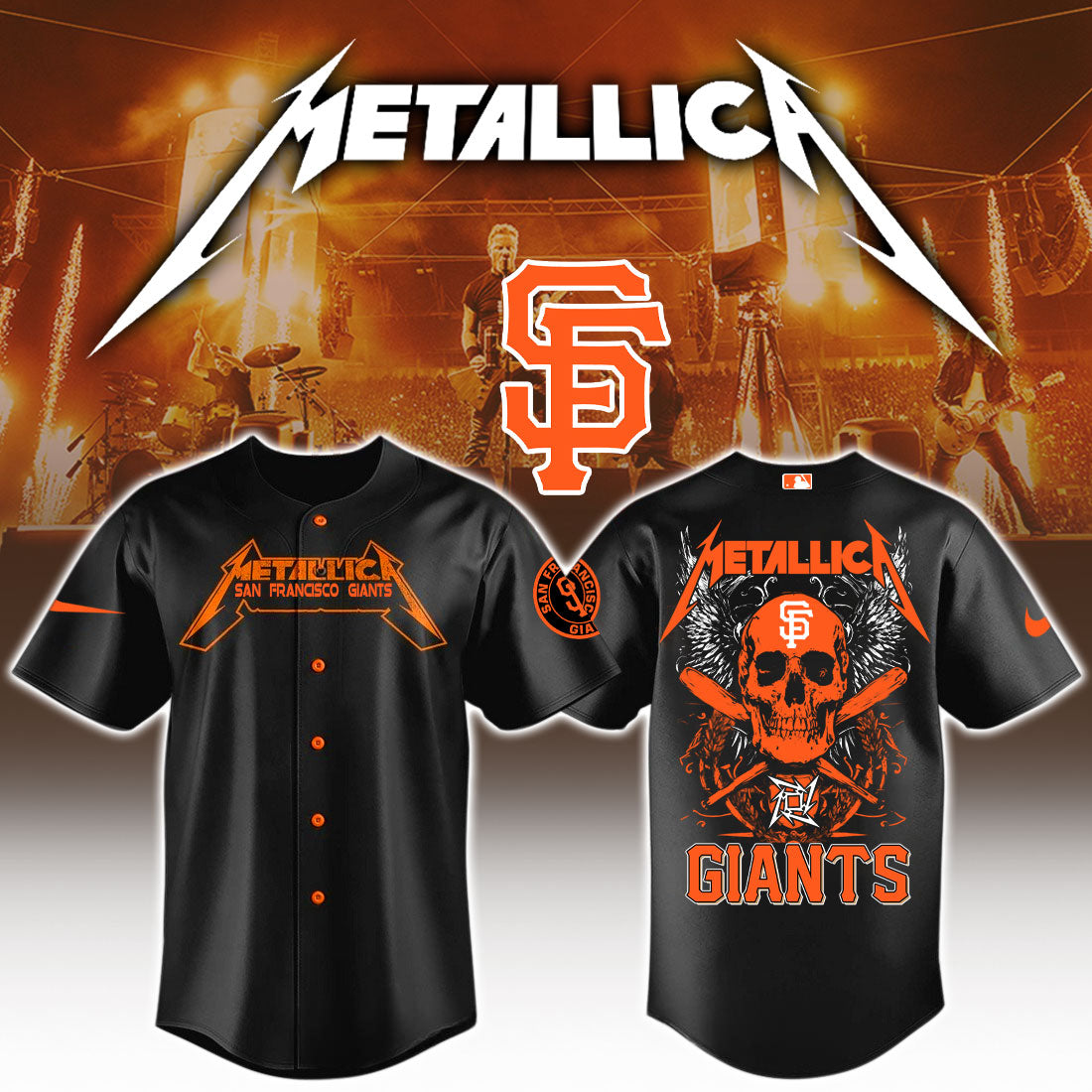 San Francisco Giants MLB Metallica Jersey